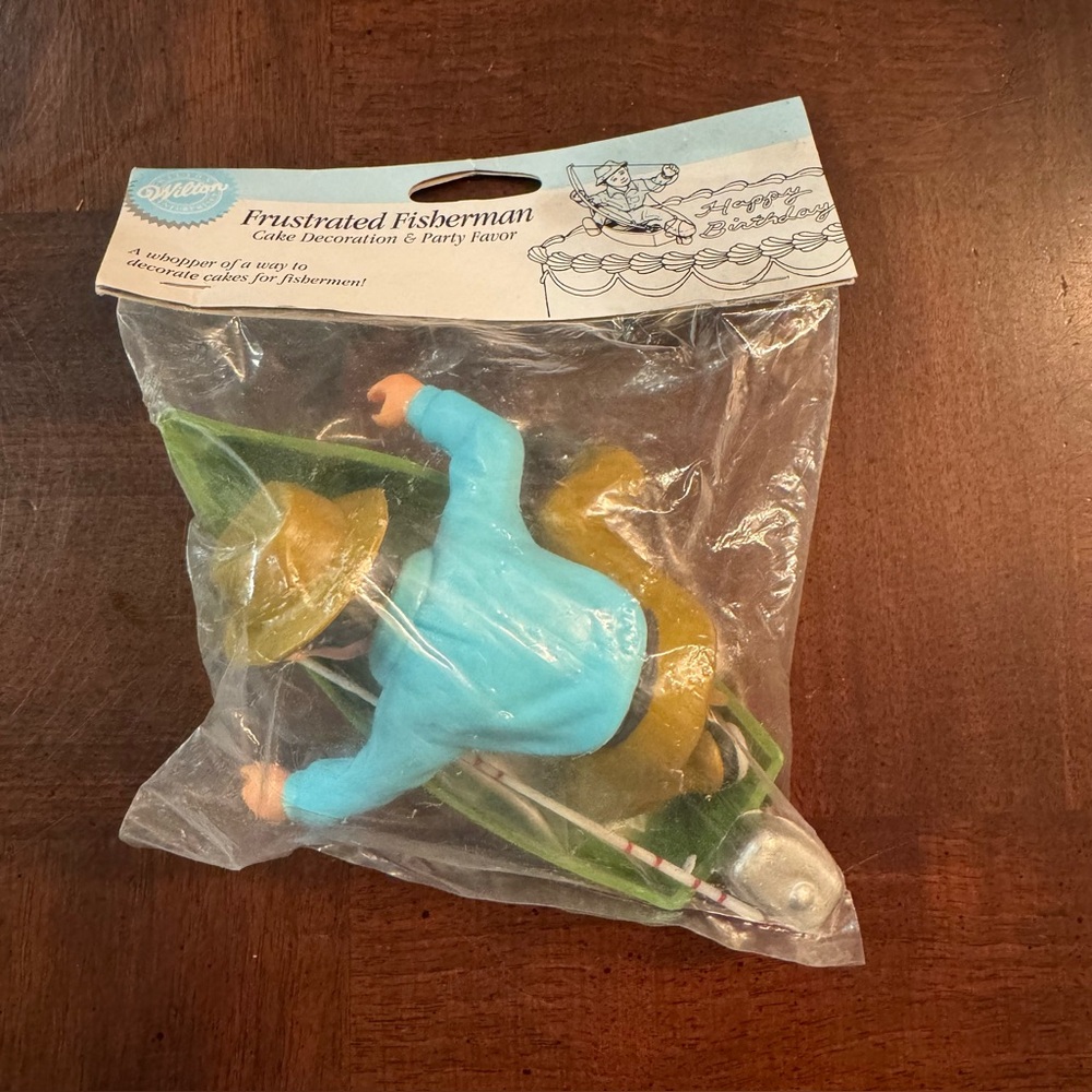Wilton Frustrated Fisherman Cake Decoration Birthday Party Topper